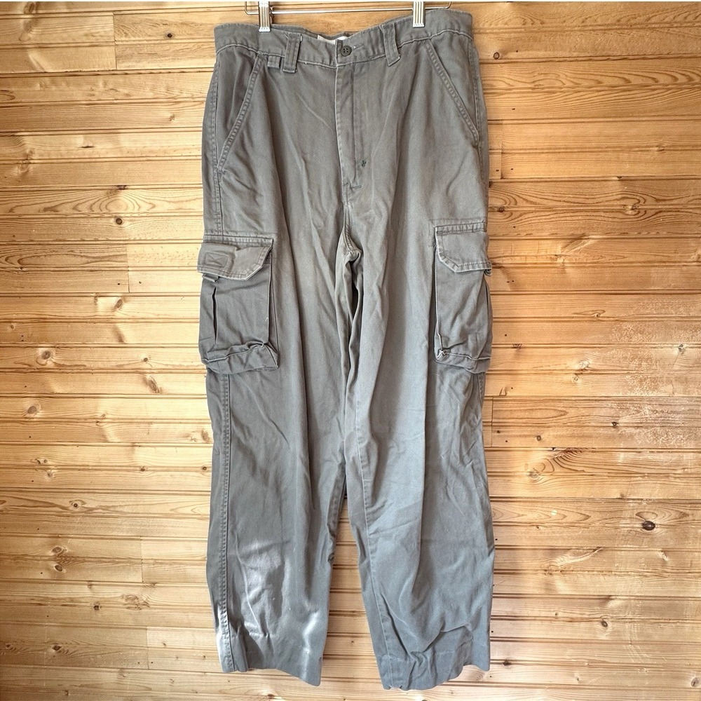 Faded Glory Cargo Pants Olive Green 32W 32L Utility Y2K Work Gorpcore